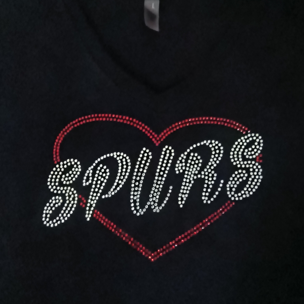Ladies NBA Spurs Bling Gem Tee L